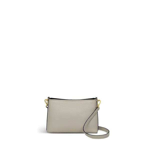 London Floral Street Small Leather Open Top Crossbody Bag Pumice :<